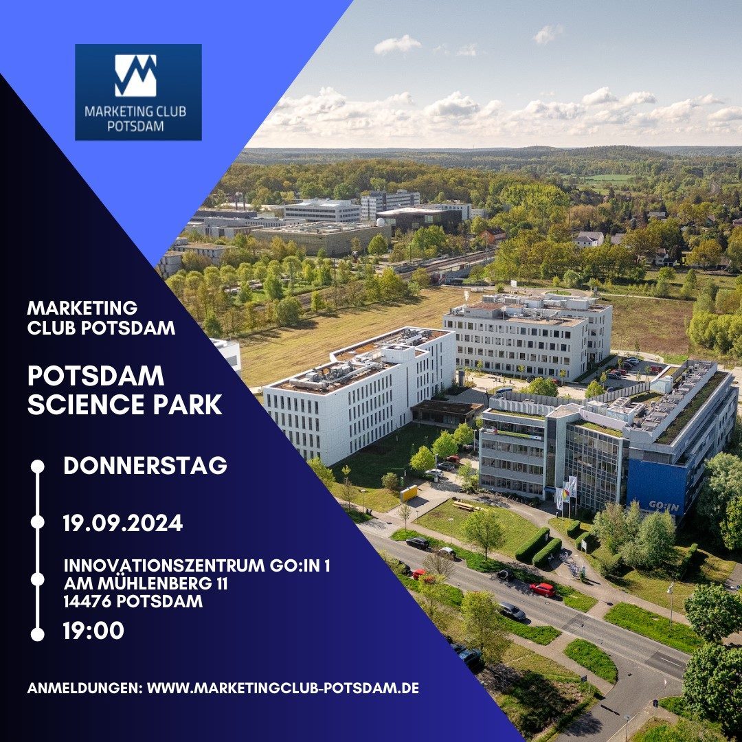 Marketing Club Potsdam am 19. September 2024 im Potsdam SCience Park - Visual