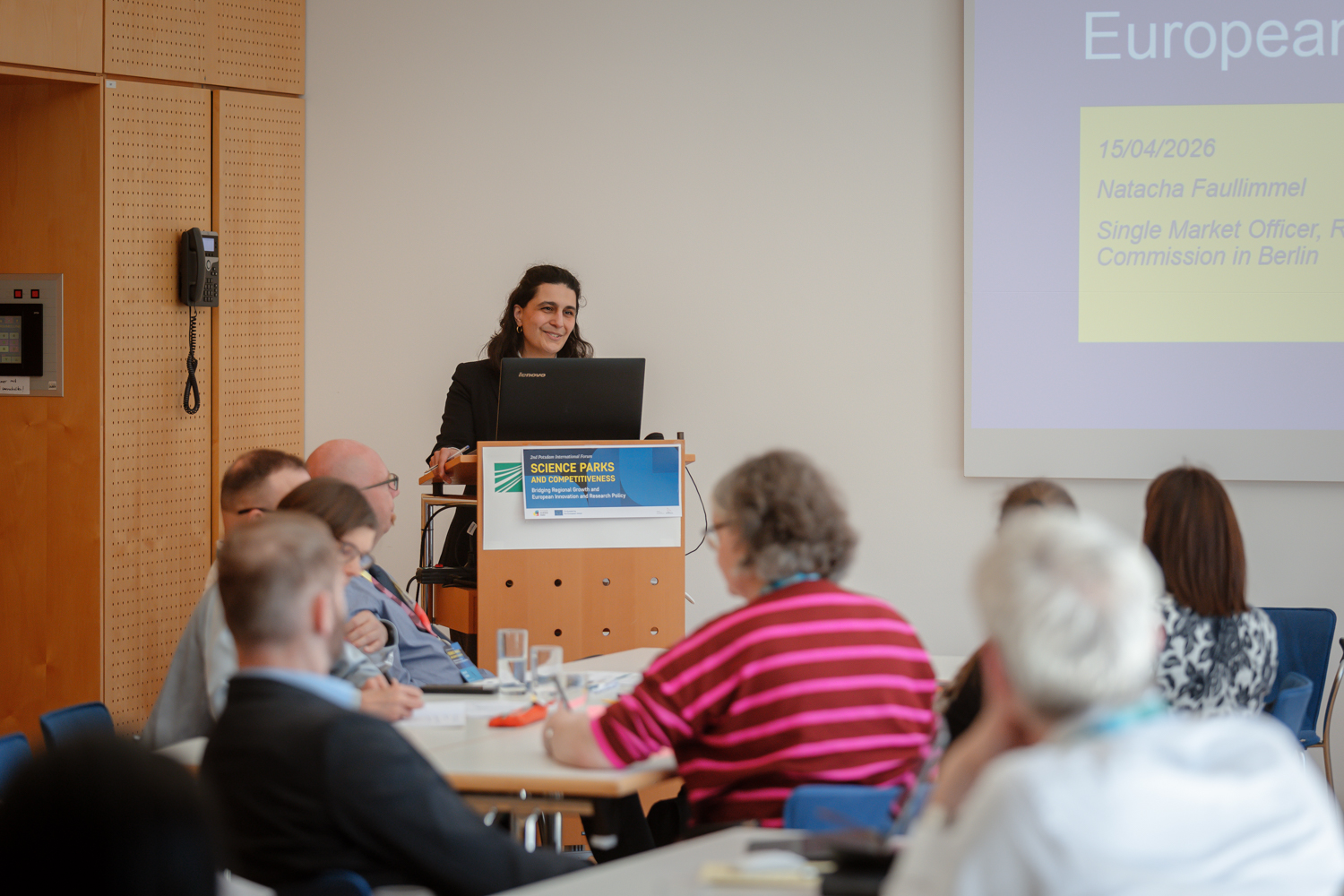 Natacha Faullimmel, Single Market Officer at the European Commission (Berlin), joined the Breakout Session on the European Competitiveness Fund at the Potsdam International forum 2026