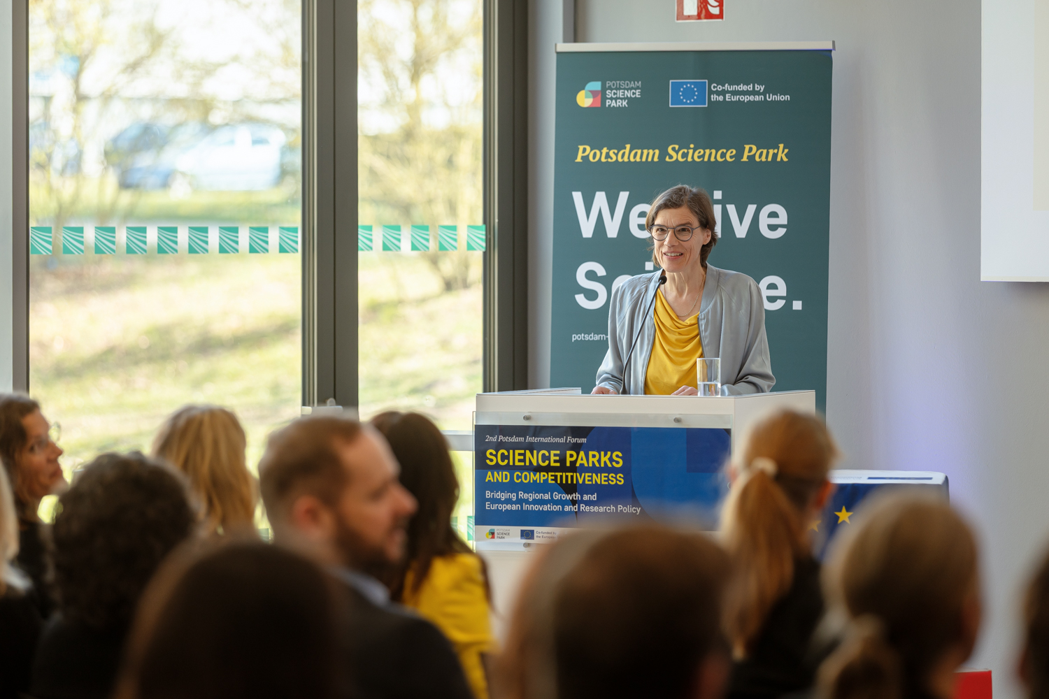 Agnes von Matuschka, CEO of the site management Standortmanagement Golm GmbH at the Potsdam Science Park