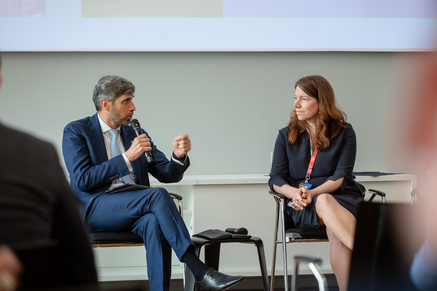 Dr.-Ing. Salvatore Majorana (Kilometro Rosso S.p.A. & IASP) and Dr Anna Christmann (SAI Europe)