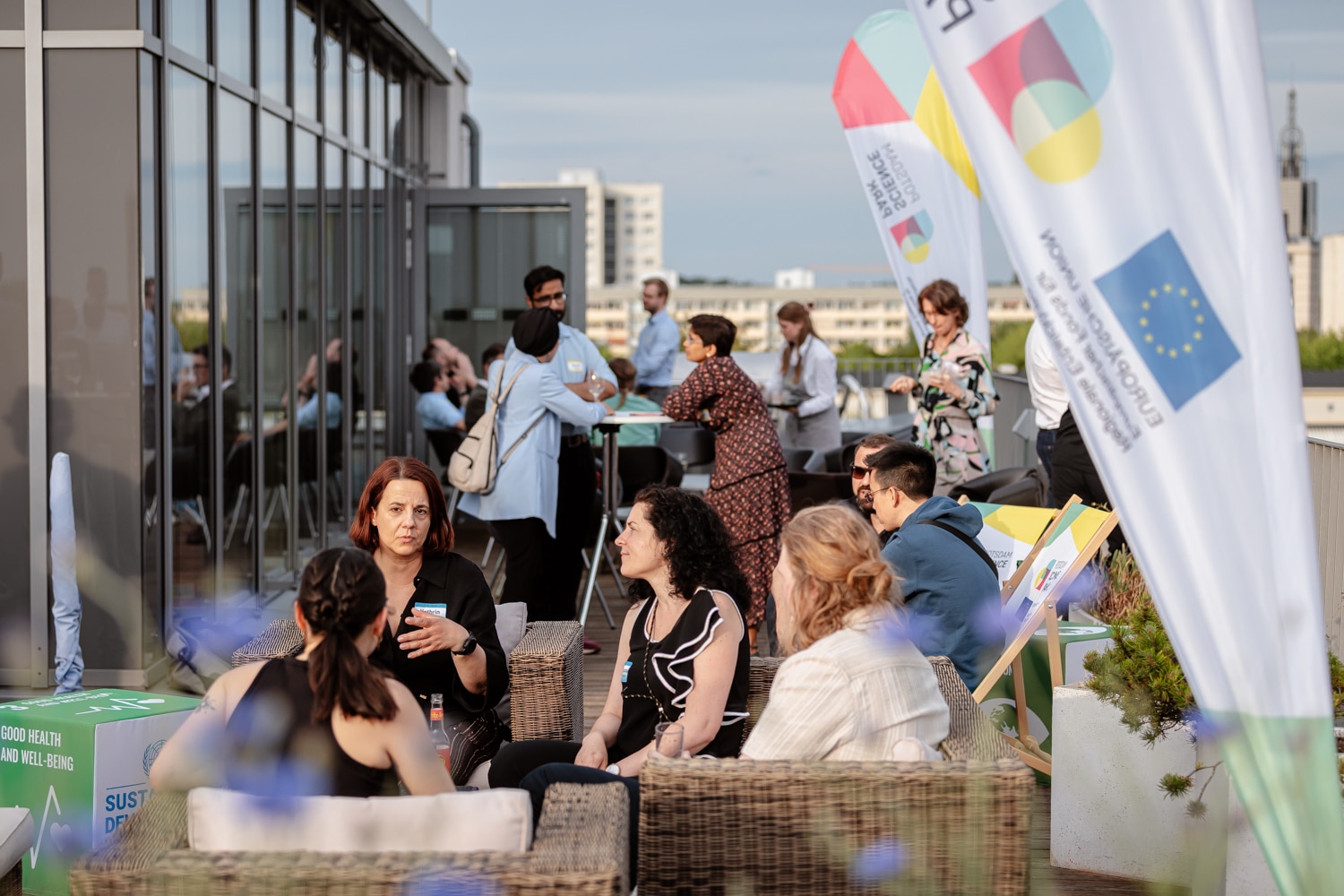 Networking on the roof tops with startups and investors at Rooftop Pitch Potsdam 2026