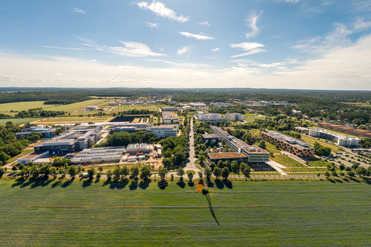Luftaufnahme des Potsdam Science Park in Brandenburg ©sevens+maltry
