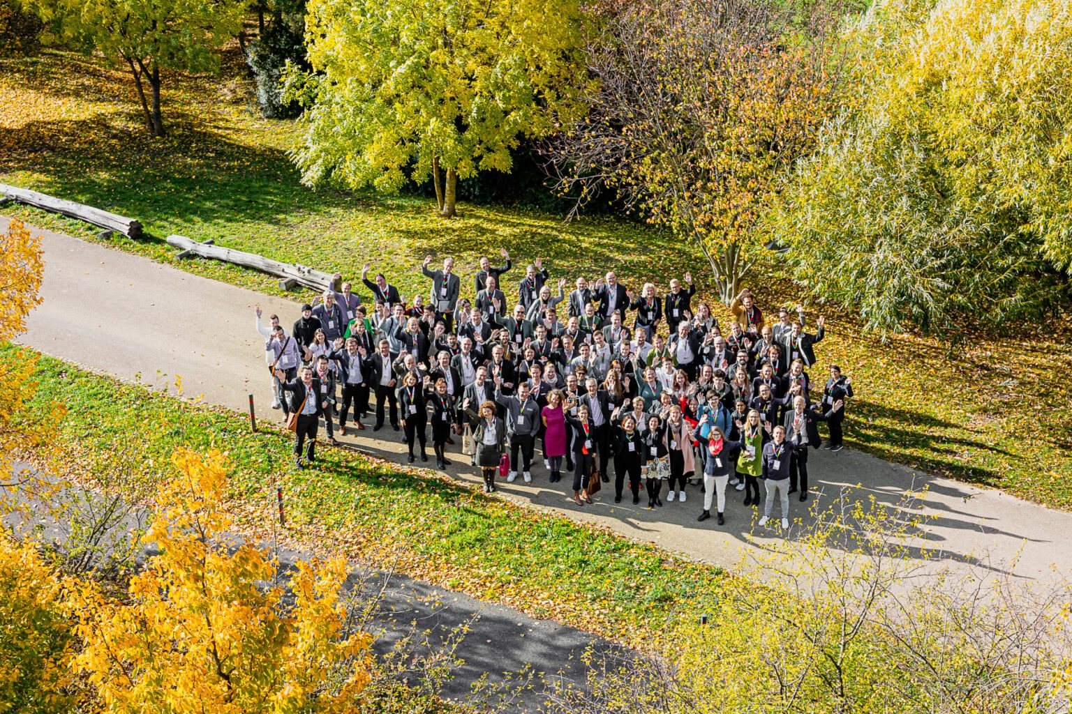 Gruppenbild mit Teilnehmenden der PSP Conference 2022 im Potsdam Science Park ©Standortmanagement Golm GmbH/sevens+maltry